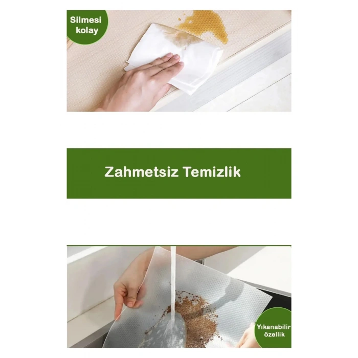 Mutfak Kaydırmaz Şeffaf Raflık Kaymaz Dolap Içi Çekmece Örtüsü Pvc 45x300 Cm Koruyucu Eva Kalın