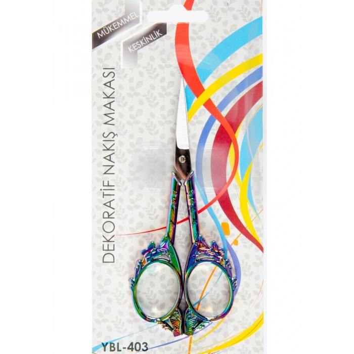 Nakış Makası Dekoratif Renkli Kelebek YBL-403 Model 23