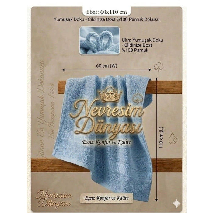 Nevresim Dünyası Prime Havlu 60x110 Gri