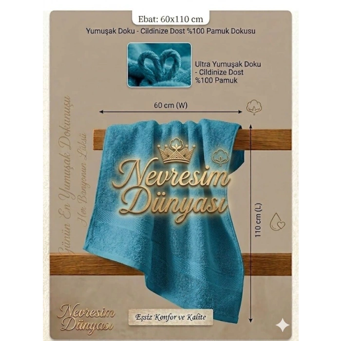 Nevresim Dünyası Prime Havlu 60x110  Yeşil