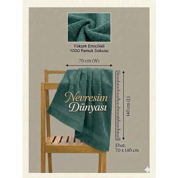 Nevresim Dünyası Prime Havlu 70x140 Yeşil