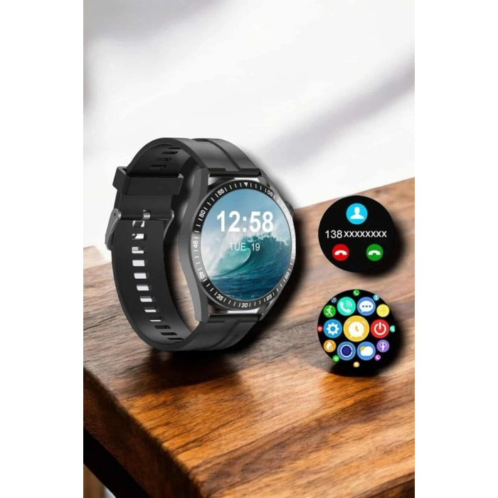 NFC ve Kablosuz Şarjlı Akıllı Saat EKG, Nabız & Spor Modları ile iOS ve Android Uyumlu