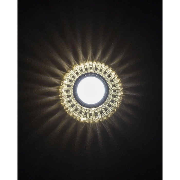 NOAS YL65 1727 Troya Led Çerçeveli 4000K Kristal Cam Spot Kasa - Priz ve Anahtar İçin Uyumlu Çerçeve