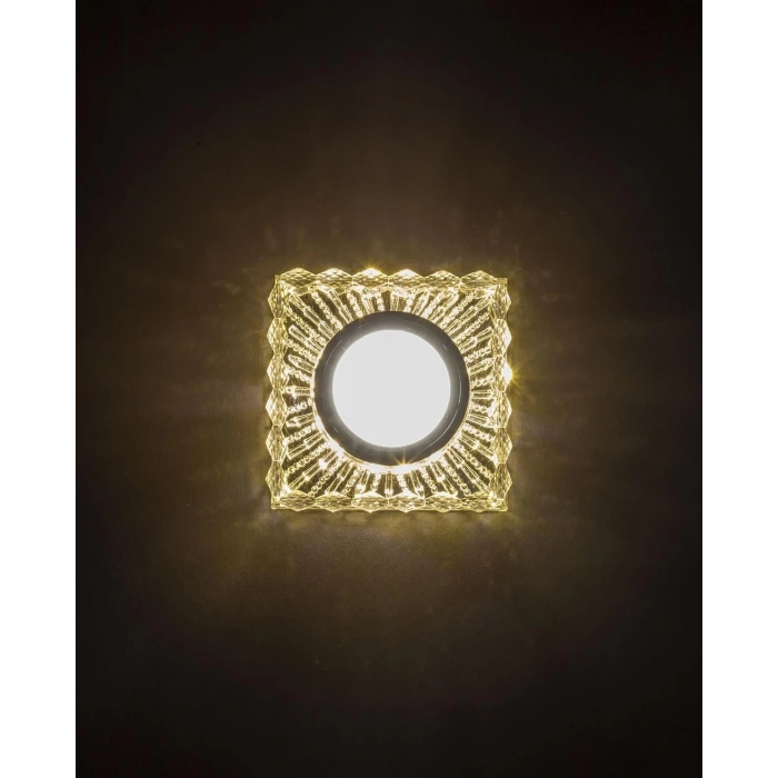 NOAS YL65 1737 Selen Led Çerçeveli 4000K Kare Kristal Cam Spot Kasa - Priz ve Anahtar İçin Uyumlu Çerçeve