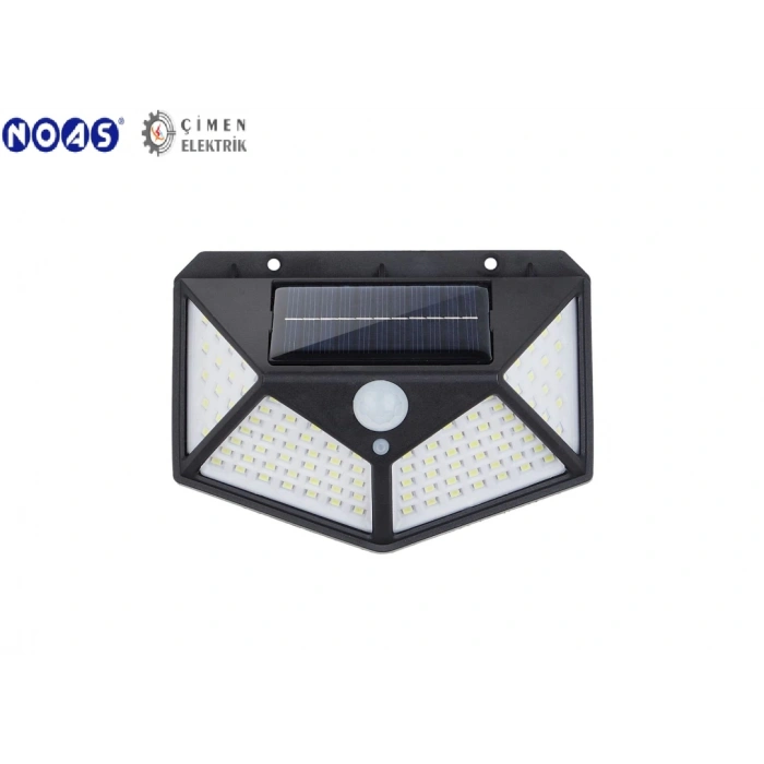 NOAS YL84 1001 S TİTAN 50W Siyah Sensörlü Solar Aplik  Beyaz Işık 6500K