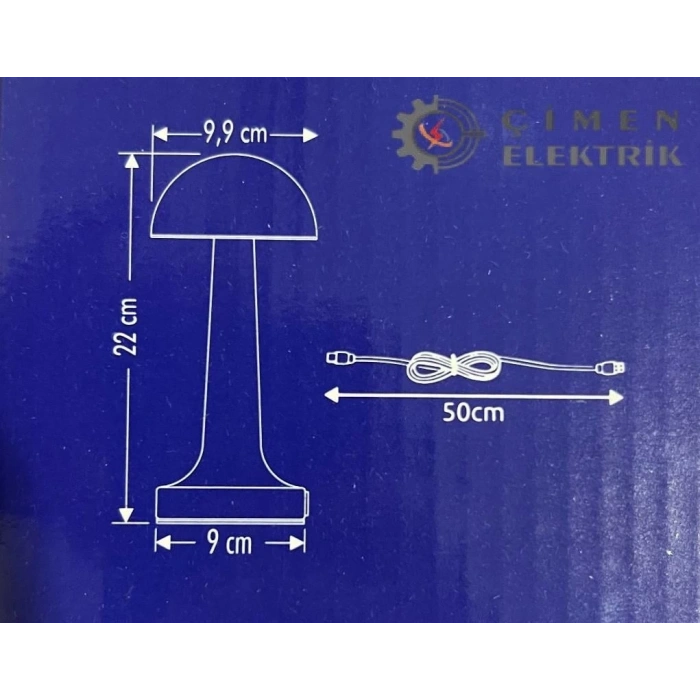 NOAS YL86 1230 Atina Şarjlı Gold Masa Lambası 3 Renk