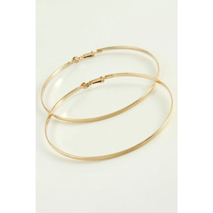 Noktalı Metal Halka Küpe 9-10 cm