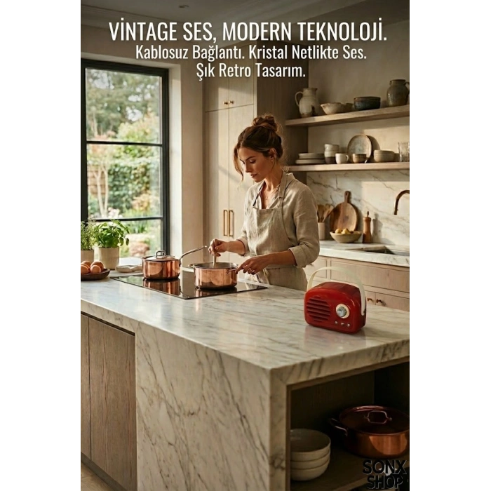 Nostaljik Retro Bluetooth Hoparlör