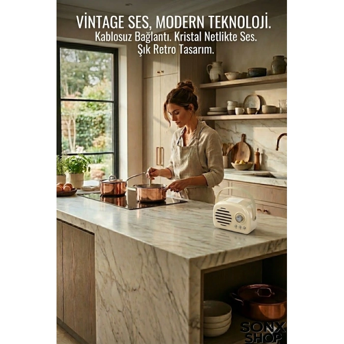 Nostaljik Retro Bluetooth Hoparlör