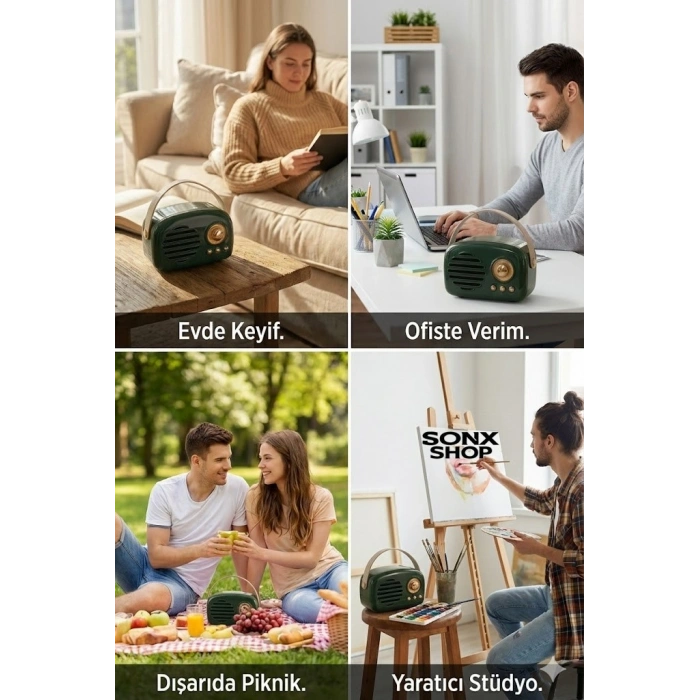 Nostaljik Retro Bluetooth Hoparlör