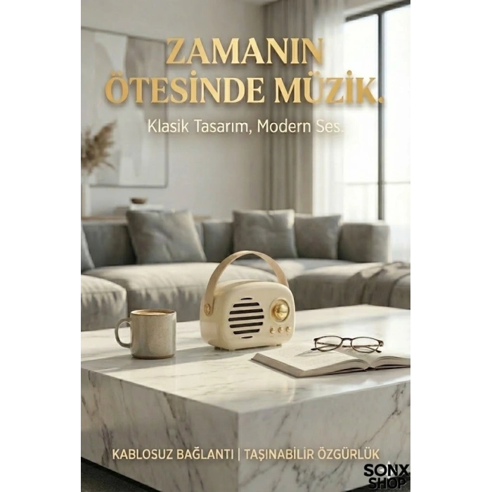 Nostaljik Retro Bluetooth Hoparlör