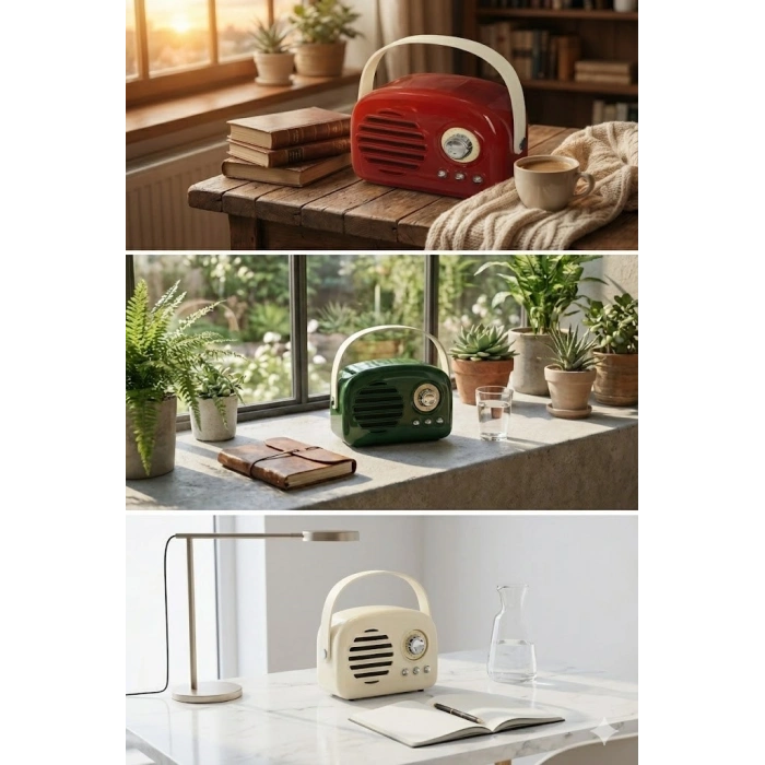 Nostaljik Retro Bluetooth Hoparlör