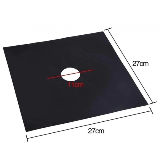 Ocak Koruyucu Folyo Yanmaz Yapışmaz 4lü Set SiYAH