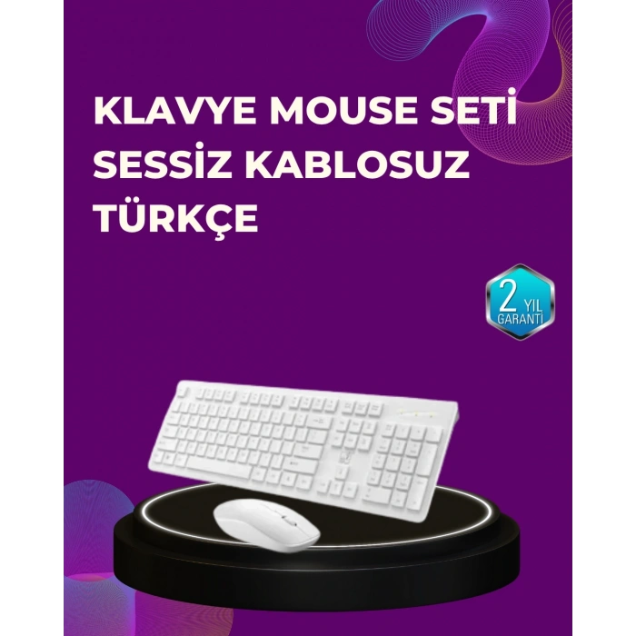 Ofis ve Ev Kullanımı İçin Kablosuz Klavye Fare Seti - Ergonomik ve Pratik