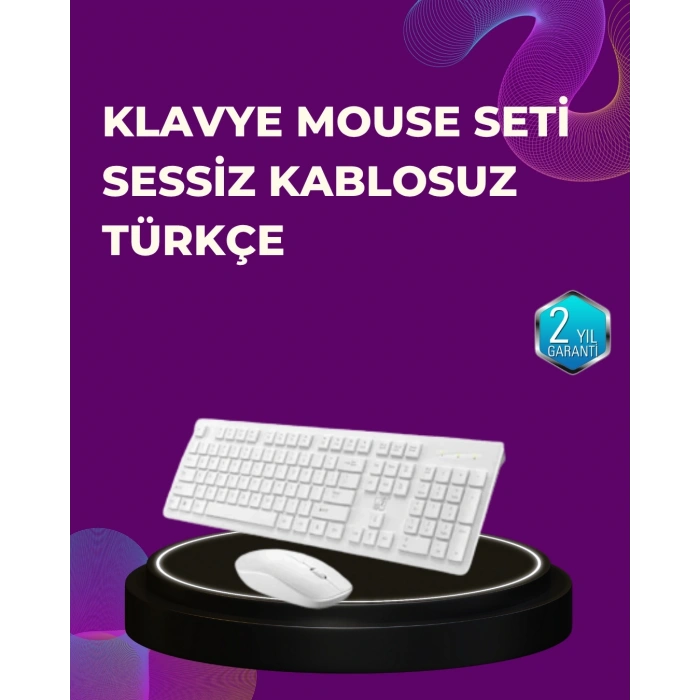 Ofis ve Ev Kullanımı İçin Kablosuz Klavye Fare Seti - Ergonomik ve Pratik