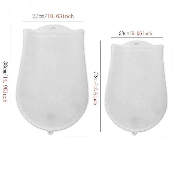 Orta Hamur Torbası Silikon Şeffaf Hamur Yoğurma Torbası Ekmek Makarna Mantı Hamuru Kolay Yoğurma (5047)