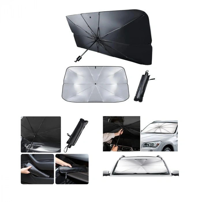 OTO - ARAÇ CAM GÜNEŞLİK ŞEMSİYESİ 10 TELLİ 78X39X130CM (5047)
