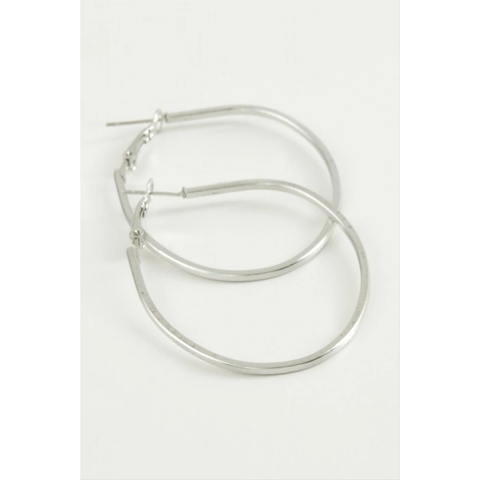 Oval Halka Küpe 4,5 cm