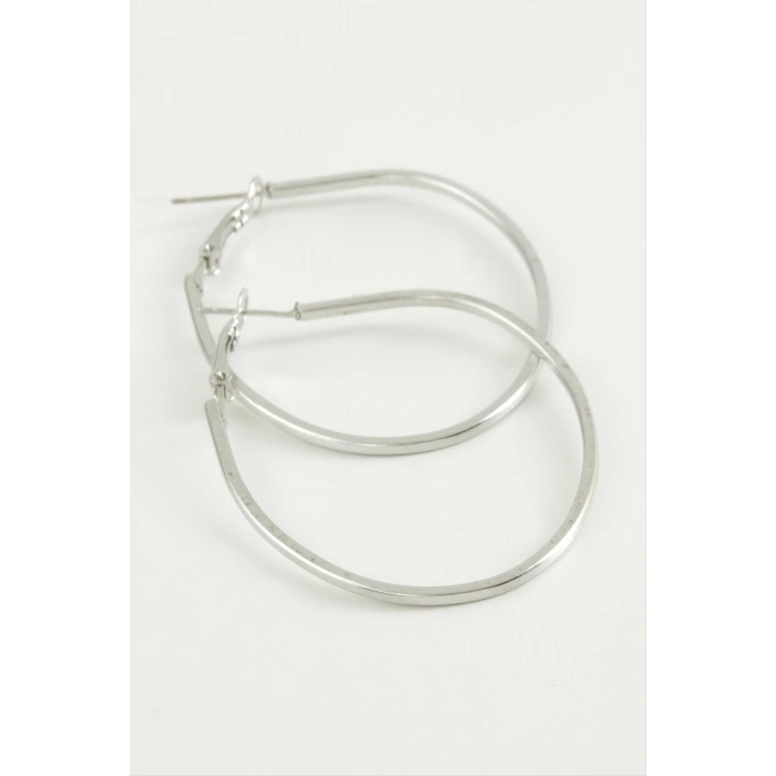 Oval Halka Küpe 4,5 cm
