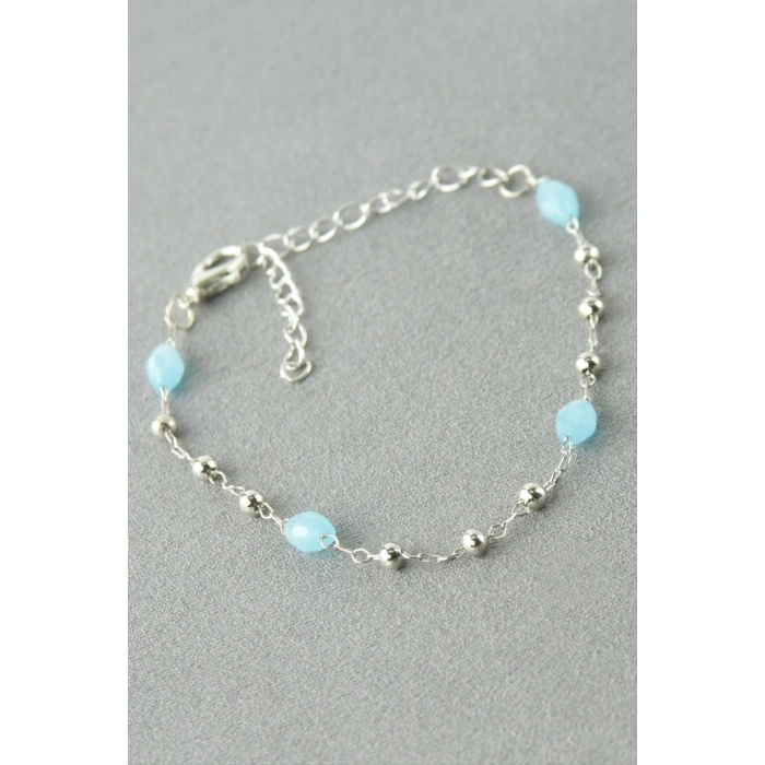 Oval Kristal Taşlı Bileklik