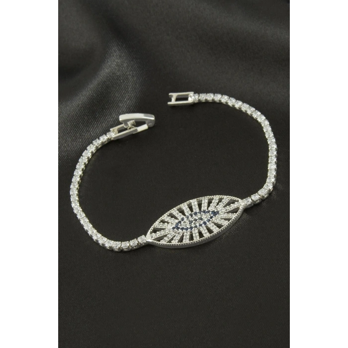 Oval Zirkon Taşlı Çocuk Bileklik 16 cm
