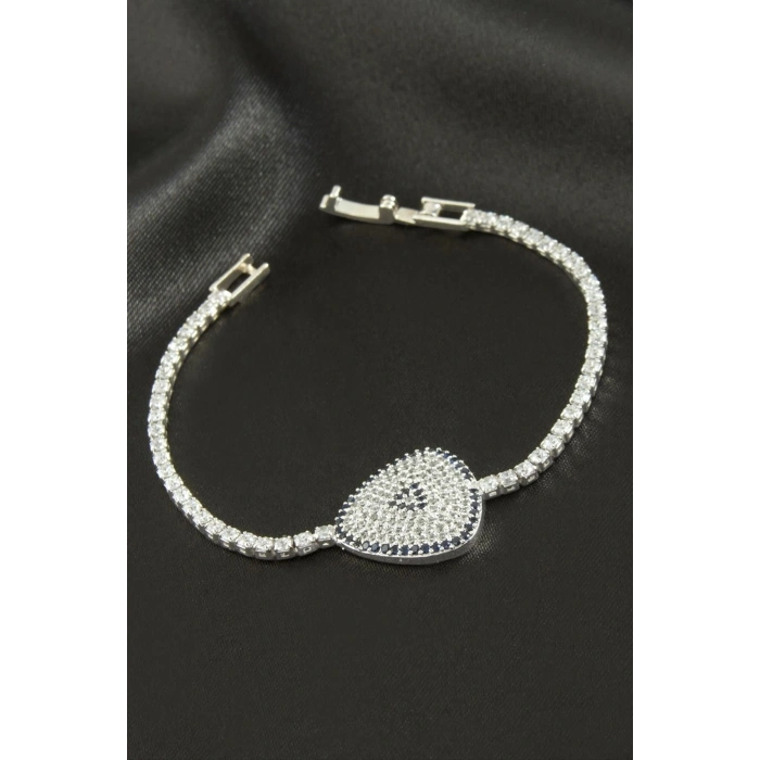 Oval Zirkon Taşlı Çocuk Bileklik 16 cm
