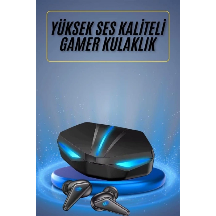Oyuncu Kulaklığı Mikrofonlu Kablosuz  Kulaklık Powerban Yüksek Ses Kaliteli