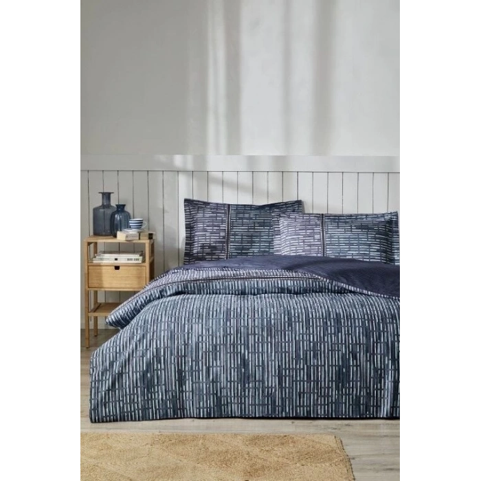 Özdilek Maskülen Çift Kişilik Nevresim Takımı Modra Mavi