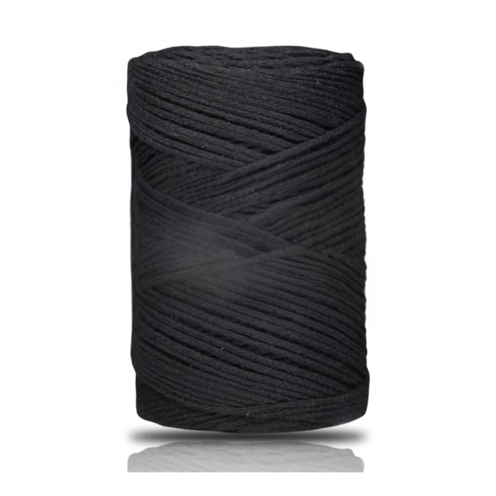 Pamuk Makrome 2 mm Siyah