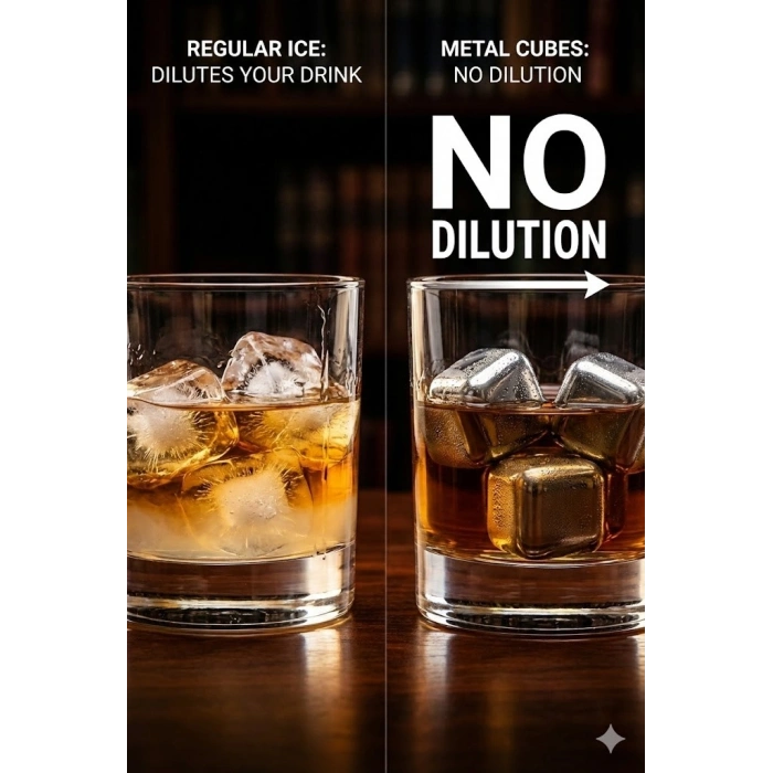 Paslanmaz Çelik Buz Küpü 4’lü Set