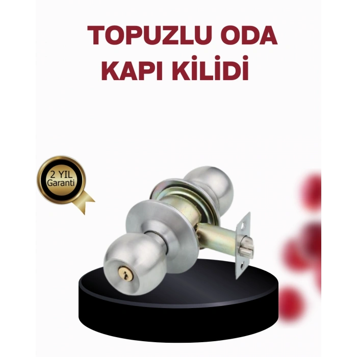 Paslanmaz Çelik Dayanıklı Topuzlu Kapı Kilidi