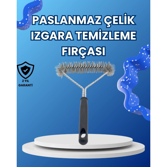 Paslanmaz Çelik Izgara Temizleme Fırçası Mangal ve Barbekü İçin
