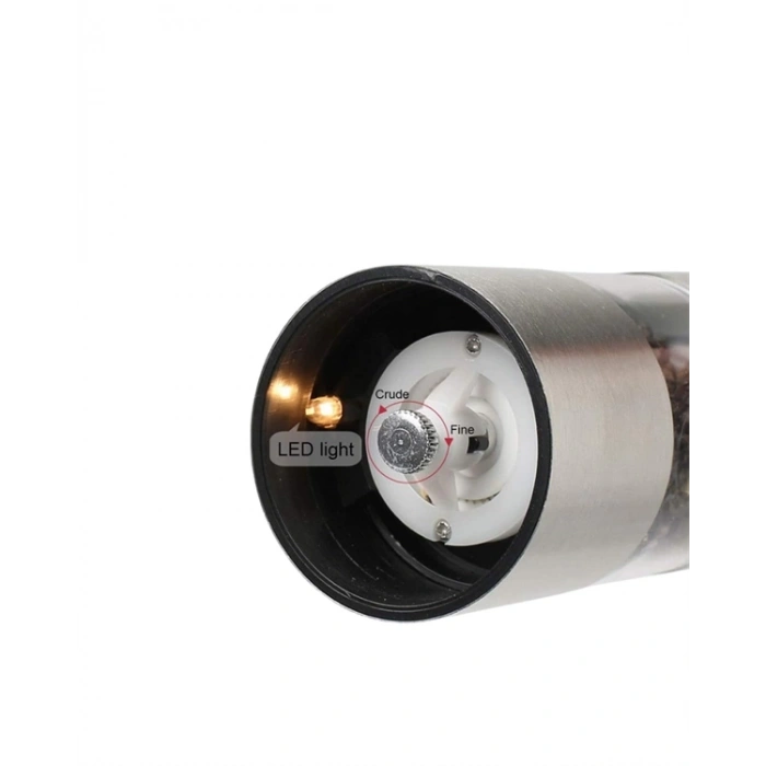 Paslanmaz Çelik Otomatik Baharat Öğütücü Pille Çalışan Tek Tuşlu Kullanım