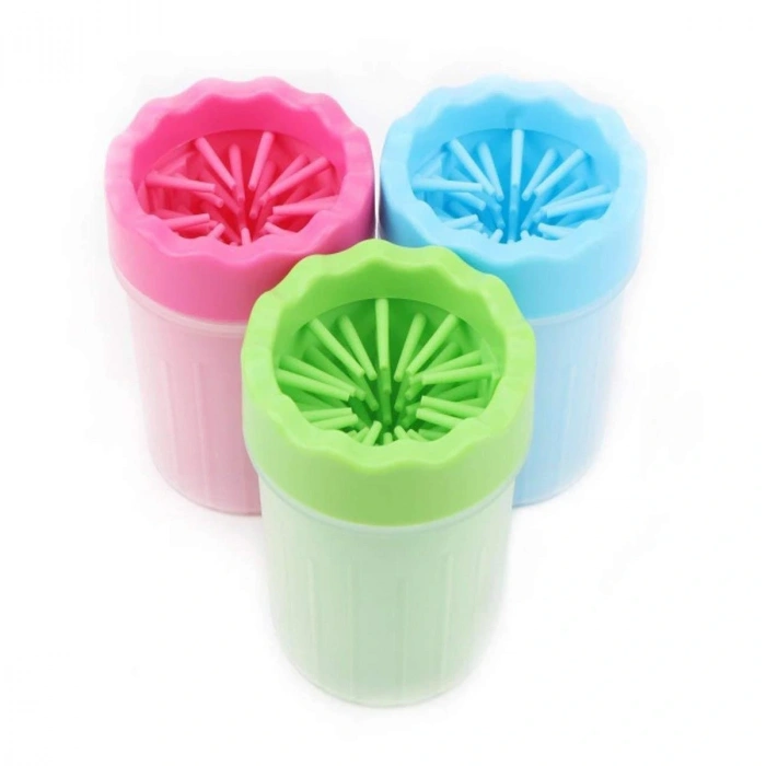 Pati Ayak Yıkama Kovası Silikon Jel Fırçalı Kedi Köpek  (Küçük) (5047)