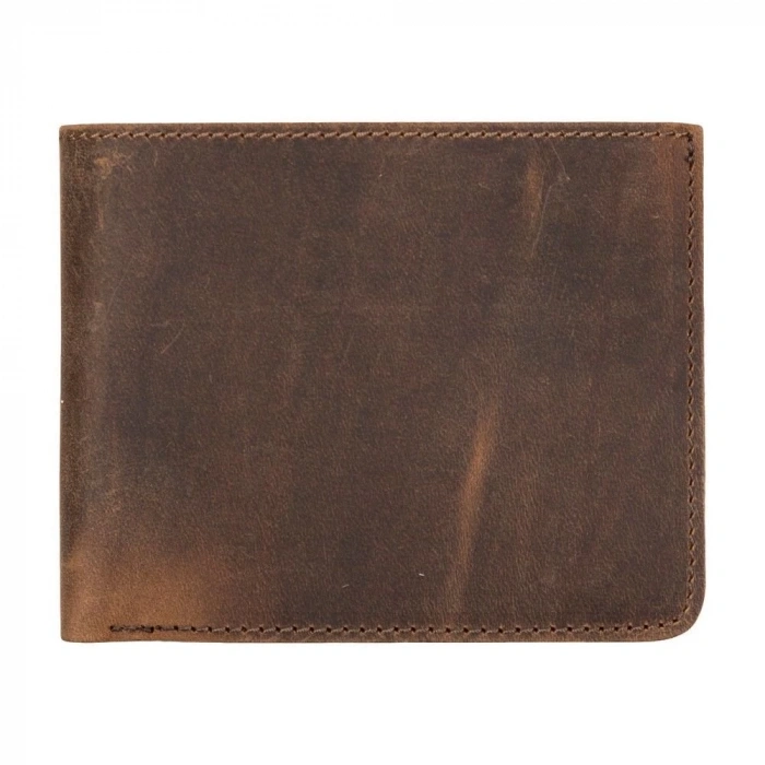 Paul Deri Cüzdan Ve Kartlık, 12 Adet Kart Bölmeli, Antik Kahve