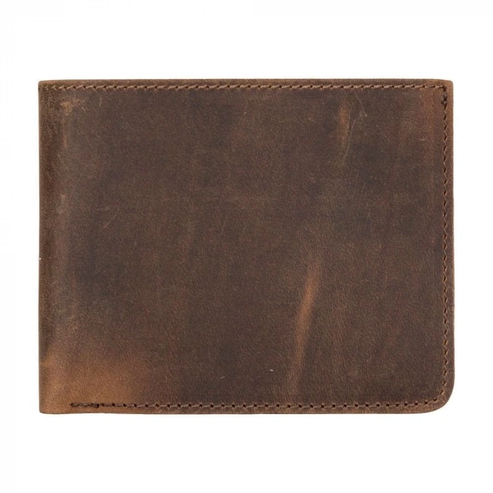 Paul Deri Cüzdan Ve Kartlık, 12 Adet Kart Bölmeli, Antik Kahve