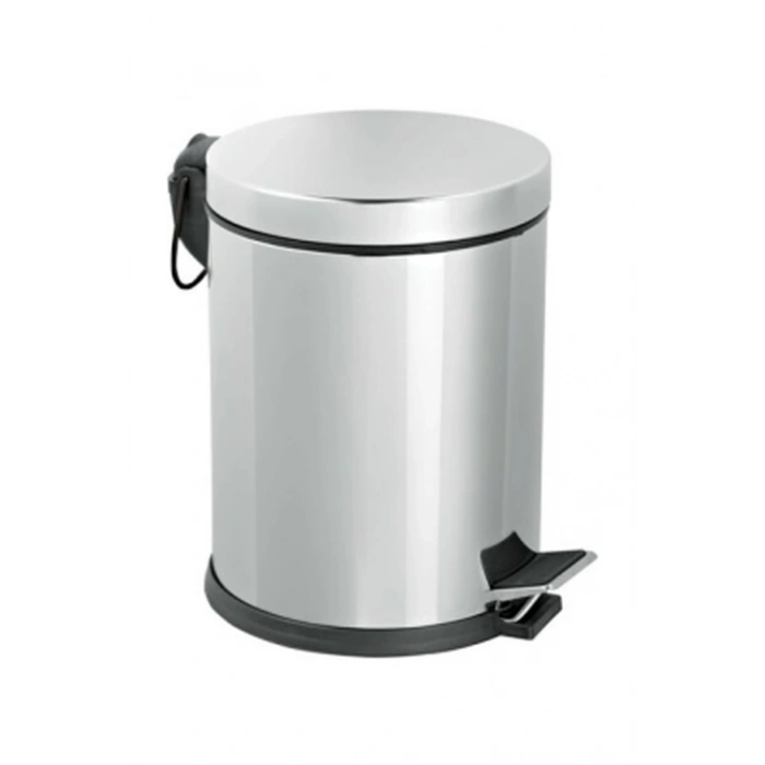 Pedallı 8lt Krom Metal Çöp Kovası Bx40