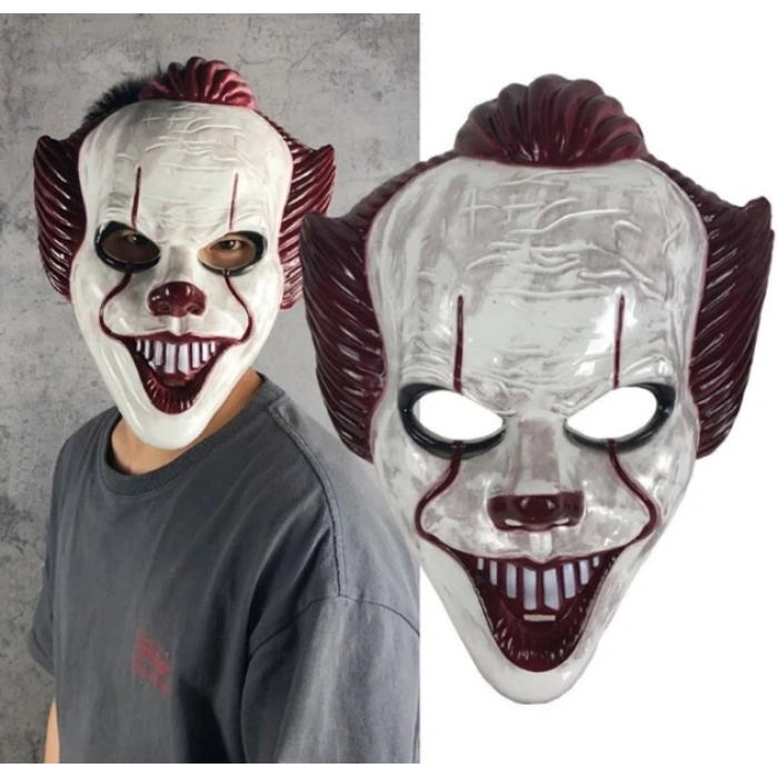 Plastik Joker Maskesi Killer Palyaço Maskesi Bx40