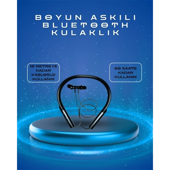 Polygold PG-100 Type-C Şarjlı Bluetooth Kulaklık – Boyun Askılı, Uzun Pil Ömürlü, Mikrofonlu