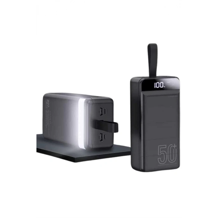 Powerbank 50.000 Mah Dijital Göstergeli Taşınabilir 4 Portlu Hızlı Powerbank