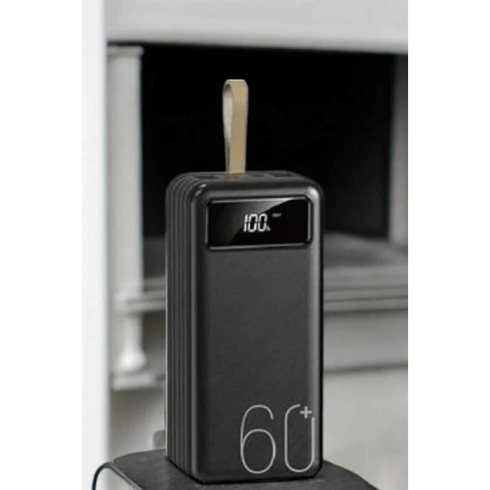 Powerbank 60.000 MAH 4 Portlu Uzun Şarj Süreli Dijital Göstergeli