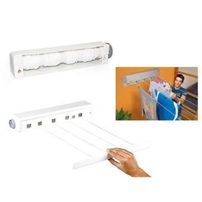 Pratik Çamaşır Kurutma Portatif Yeni Nesil Çek As Kolay Askılık 4 İpli Çamaşır Askılığı