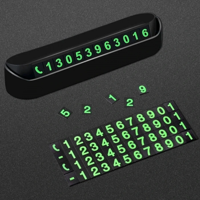Pratik Fosforlu Telefon Numarası Yamzak İçin Araç İçi Oto Numaratör Numaralık (5047)