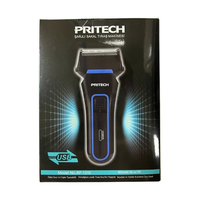 Pritech Şarjlı Sakal Tıraş Makinesi Seyahat RF-1310 (5047)