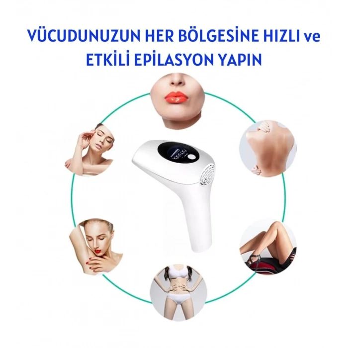 Profesyonel  Lazer Epilasyon Aleti 999.999 Atım Tüy Alma Cihazı Kadın Erkek lazer IPL Tüm Bölge (5047)