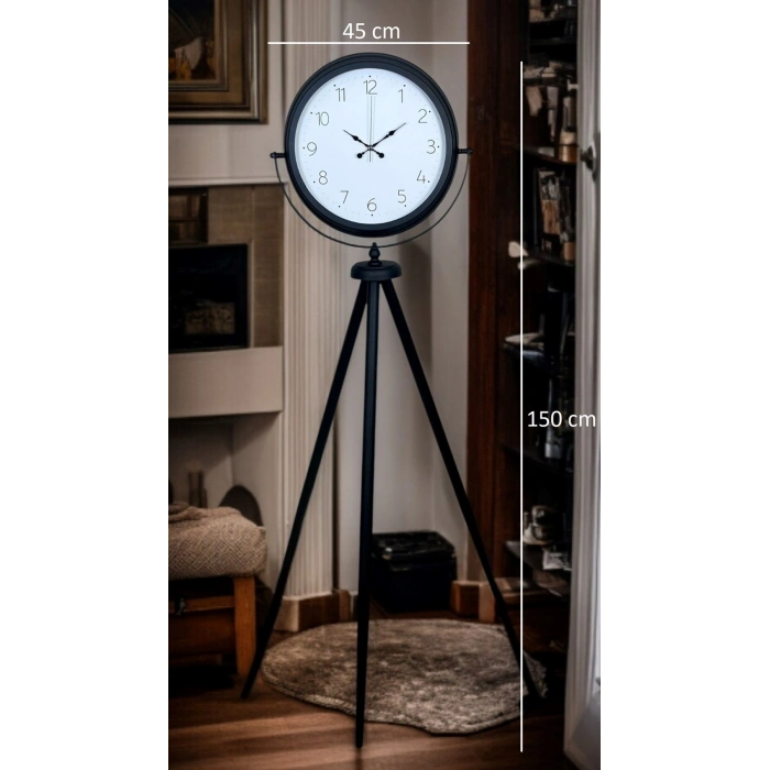 Pure Black Tripod Ayaklı Saat
