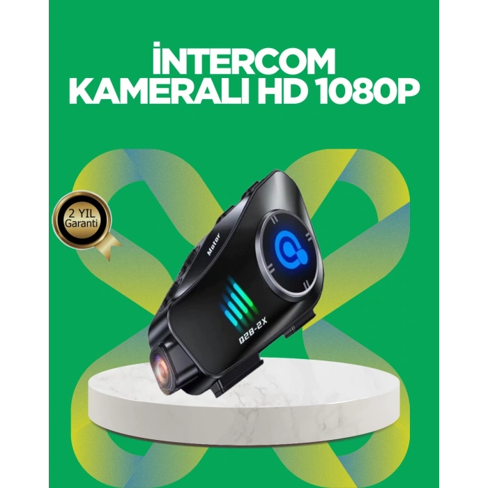 Q28 Bluetooth Kask Kulaklık 1080P Kamera – Su Geçirmez Motosiklet Interkom