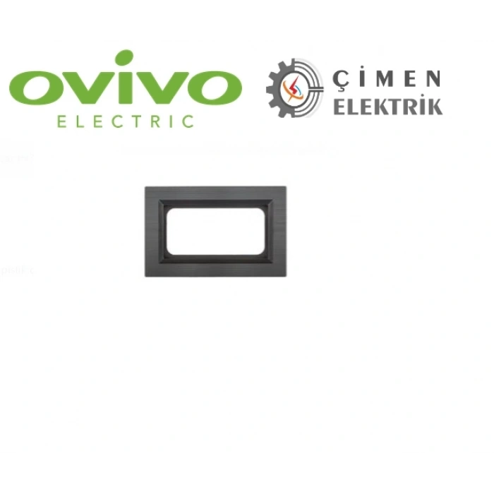 Qantum Gri İkili Topraklı Priz Çerçevesi - Priz ve Anahtar İçin Uyumlu Çerçeve