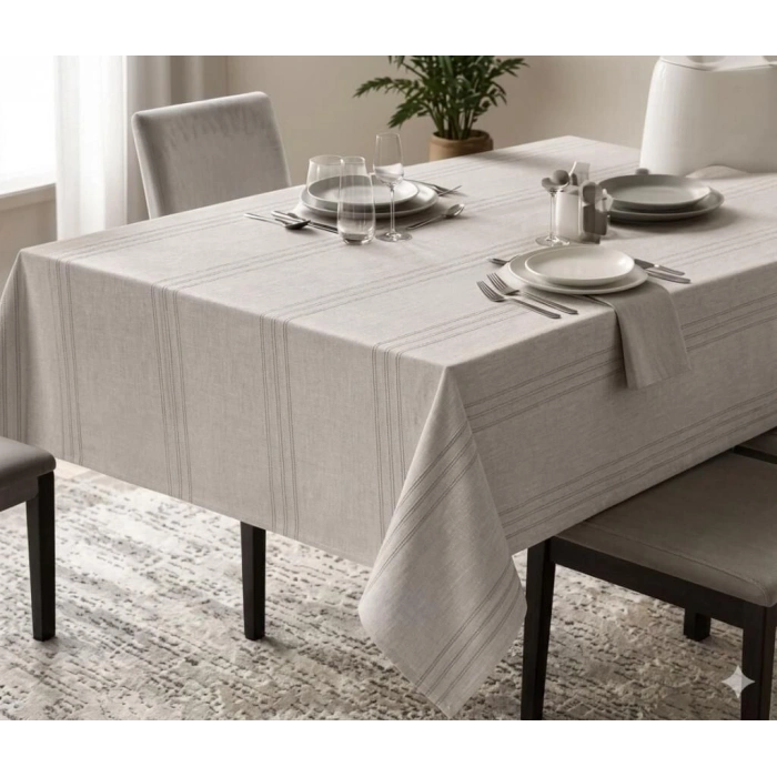 Eco Lounge Dertsiz Masa Örtüsü 160x220 Taş Rengi