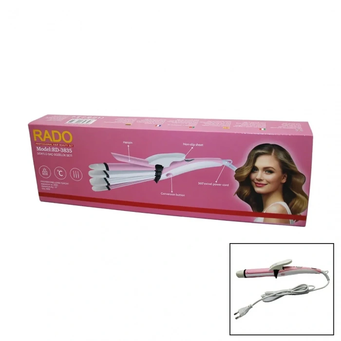 Rado RD-3835 Şekillendirici Saç Güzellik Seti - 4&apos;lü, 60W (5047)